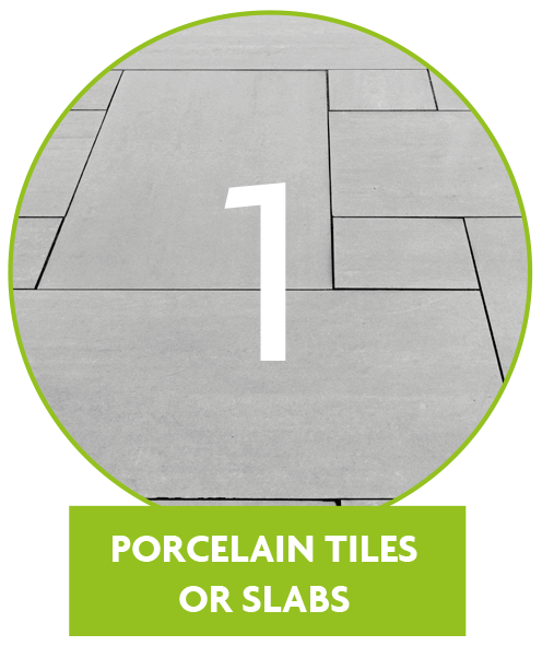 non combustible porcelain tiles or slabs