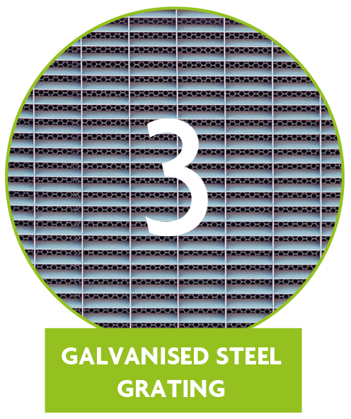 non combustible galvanised steel or grating vs Fire Resistant Aluminium Balcony Decking